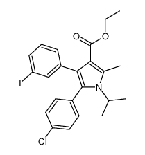 ethyl 5-(4-chlorophenyl)-4-(3-iodophenyl)-1-isopropyl-2-methyl-1H-pyrrole-3-carboxylate Structure