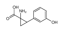 Cyclopropanecarboxylic acid, 1-amino-2-(3-hydroxyphenyl)-, (1R-trans)- (9CI)结构式