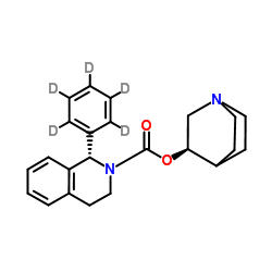 (3R)-1-Azabicyclo[2.2.2]oct-3-yl (1S)-1-(2H5)phenyl-3,4-dihydro-2(1H)-isoquinolinecarboxylate结构式