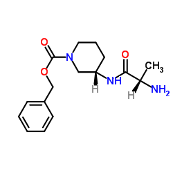 Benzyl (3S)-3-(alanylamino)-1-piperidinecarboxylate结构式