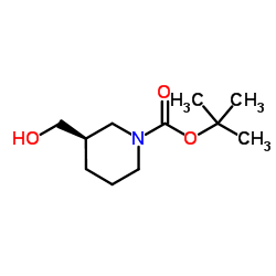 (R)-1-BOC-3-羟甲基哌啶结构式