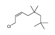 (E)-1-chloro-5,5,7,7-tetramethyloct-2-ene结构式