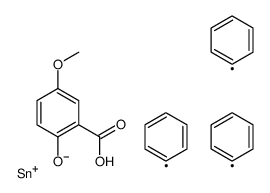 triphenylstannyl 2-hydroxy-5-methoxybenzoate Structure