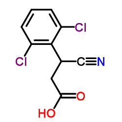 3-Cyano-3-(2,6-dichlorophenyl)propanoic acid Structure