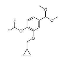 2-(cyclopropylmethoxy)-1-(difluoromethoxy)-4-(dimethoxymethyl)benzene结构式