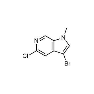 3-溴-5-氯-1-甲基-1H-吡咯并[2,3-c]吡啶结构式