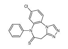 6-phenyl-4H-(1,2,4)triazolo(4,3-a)(1,5)benzodiazepine-5(6H)-thione结构式