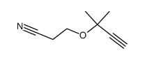 3-(2-methylbut-3-yn-2-yloxy)propanenitrile结构式
