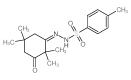 Benzenesulfonicacid, 4-methyl-, 2-(2,2,5,5-tetramethyl-3-oxocyclohexylidene)hydrazide结构式