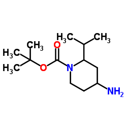 4-氨基-2-异丙基哌啶-1-羧酸叔丁酯结构式
