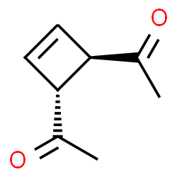 Ethanone, 1,1-(3-cyclobutene-1,2-diyl)bis-, trans- (9CI) structure