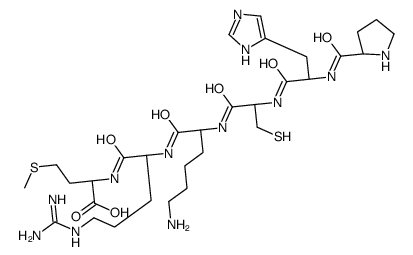 H-Pro-His-Cys-Lys-Arg-Met-OH Structure