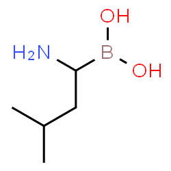 (1-Amino-3-methylbutyl)boronic acid结构式