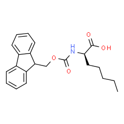 (R)-2-(((9H-芴-9-基)甲氧基)羰基)氨基)庚酸结构式