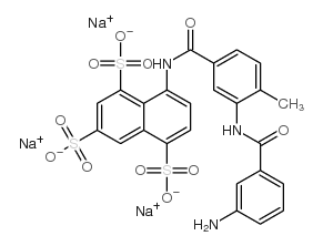 trisodium 8-[[3-[(3-aminobenzoyl)amino]-4-methylbenzoyl]amino]naphthalene-1,3,5-trisulphonate结构式