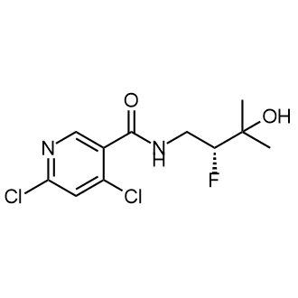 (R)-4,6-Dichloro-N-(2-fluoro-3-hydroxy-3-methylbutyl)nicotinamide Structure