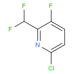 6-Chloro-2-(difluoromethyl)-3-fluoropyridine structure