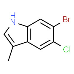6-溴-5-氯-3-甲基-1h-吲哚结构式