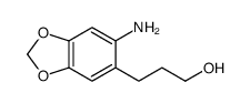 3-(6-amino-1,3-benzodioxol-5-yl)propan-1-ol结构式