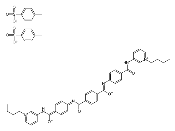 1-N,4-N-bis[4-[(1-butylpyridin-1-ium-3-yl)carbamoyl]phenyl]benzene-1,4-dicarboxamide,4-methylbenzenesulfonate结构式