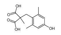 2-(4-hydroxy-2,6-dimethylbenzyl)-2-methylmalonic acid结构式