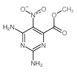 4-Pyrimidinecarboxylicacid, 2,6-diamino-5-nitro-, methyl ester结构式