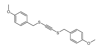 1-methoxy-4-[2-[(4-methoxyphenyl)methylsulfanyl]ethynylsulfanylmethyl]benzene Structure