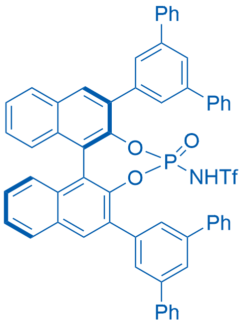 N-((11bR)-2,6-Di([1,1':3',1''-terphenyl]-5'-yl)-4-oxidodinaphtho[2,1-d:1',2'-f][1,3,2]dioxaphosphepin-4-yl)-1,1,1-trifluoromethanesulfonamide Structure