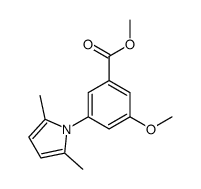 1-(3-methoxy-5-methoxycarbonylphenyl)-2,5-dimethyl-1H-pyrrole结构式