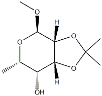 Methyl 6-deoxy-2-O,3-O-isopropylidene-α-L-talopyranoside结构式