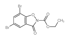 ethyl 5,7-dibromo-3-oxo-benzo[d]isoxazole-2-carboxylate结构式