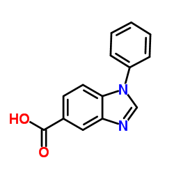 1-Phenyl-1H-benzimidazole-5-carboxylic acid结构式