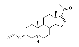 16-Methyl-5α-pregn-16-en-3β-ol-20-on-3-acetat结构式