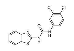 1-benzothiazol-2-yl-3-(3,4-dichloro-phenyl)-urea结构式