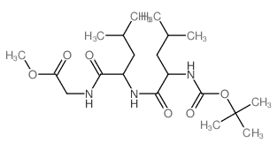 Glycine,N-[N-[N-[(1,1-dimethylethoxy)carbonyl]-L-leucyl]-L-leucyl]-, methyl ester (9CI) structure
