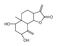 (3aS,9aβ,9bα)-3aβ,4,5,5a,6,7,8,9,9a,9b-Decahydro-6β,8β-dihydroxy-5aα-methyl-3,9-bis(methylene)naphtho[1,2-b]furan-2(3H)-one structure