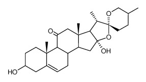 (25R)-3β,16-Dihydroxyspirost-5-en-11-one Structure