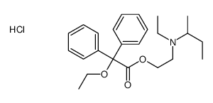2,2-Diphenyl-2-ethoxyacetic acid (2-(N-sec-butyl-N-ethylamino)ethyl) e ster hydrochloride structure