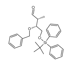 (2R,3R)-3-(benzyloxy)-4-((tert-butyldiphenylsilyl)oxy)-2-methylbutanal Structure