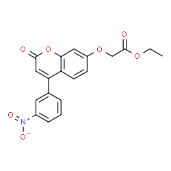 ethyl 2-[4-(3-nitrophenyl)-2-oxochromen-7-yl]oxyacetate structure