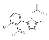 3-(3-methyl-2-nitrophenyl)-4-(2-methylprop-2-enyl)-1H-1,2,4-triazole-5-thione Structure