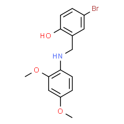 4-BROMO-2-[(2,4-DIMETHOXYANILINO)METHYL]BENZENOL Structure