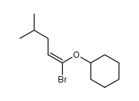 (E)-((1-bromo-4-methylpent-1-en-1-yl)oxy)cyclohexane Structure
