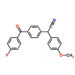 2-[4-(4-FLUOROBENZOYL)PHENYL]-2-(4-METHOXYPHENYL)ACETONITRILE structure