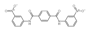 N,N-bis(3-nitrophenyl)benzene-1,4-dicarboxamide structure