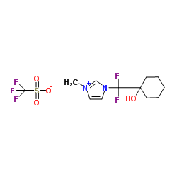 1-(1,1-DIFLUORO-1-CYCLOHEXANOL-1-YL-METHYL)-3-METHYLIMIDAZOLIUM TRIFLATE Structure