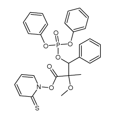 (1H)-2-thioxo-1-pyridyl 3-(diphenylphosphatoxy)-2-methoxy-2-methyl-3-phenylpropionate Structure