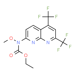 Carbamic acid, [5,7-bis(trifluoromethyl)-1,8-naphthyridin-2-yl]methoxy-, ethyl ester (9CI) Structure