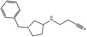 3-[(1-benzylpyrrolidin-3-yl)amino]propanenitrile structure