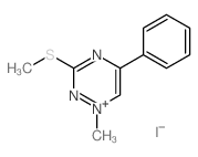 1,2,4-Triazinium,1-methyl-3-(methylthio)-5-phenyl-, iodide (1:1)结构式